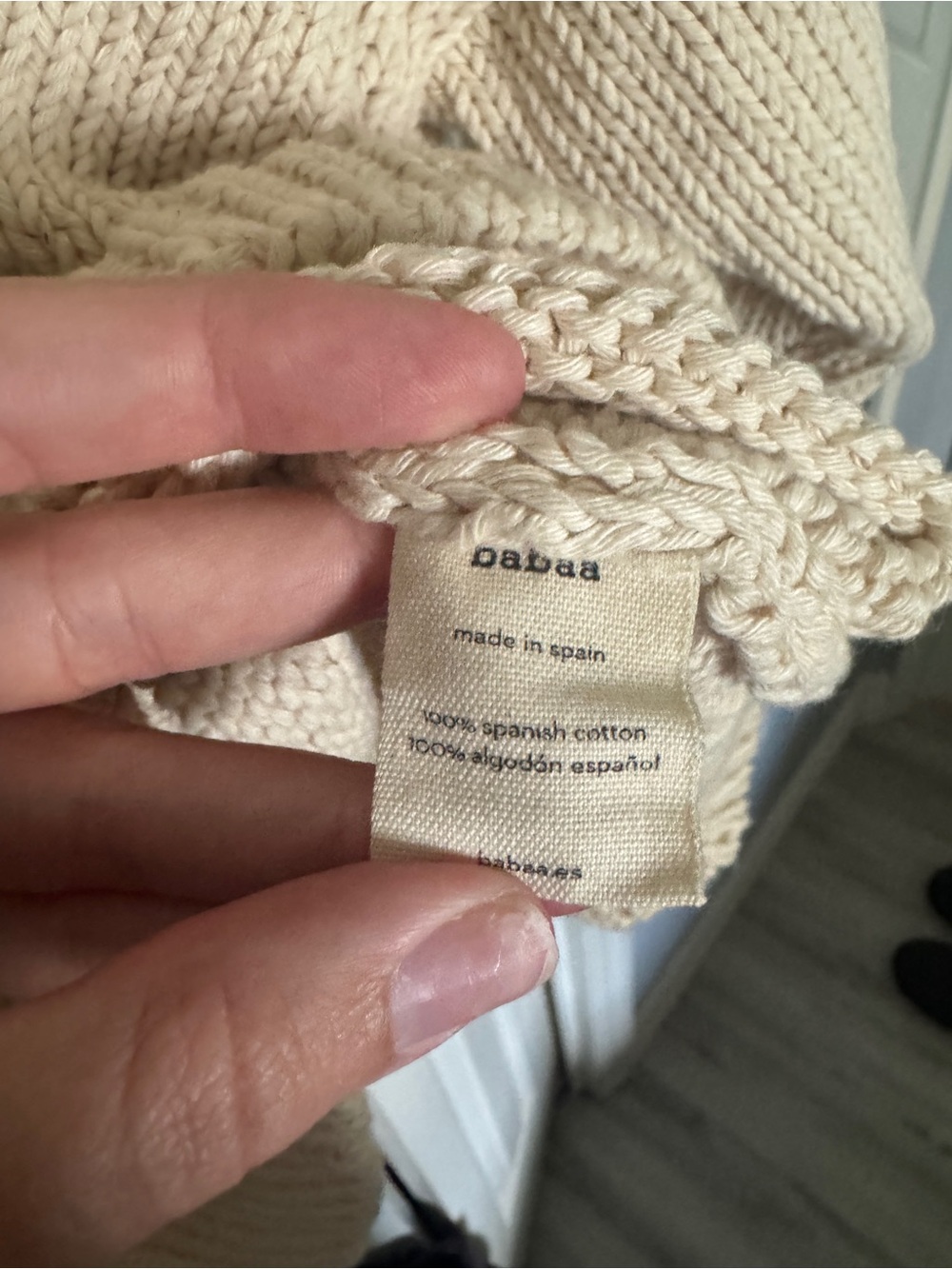BaBaa Cream Cotton Sweater - no16 Natural - Picture 5 of 7